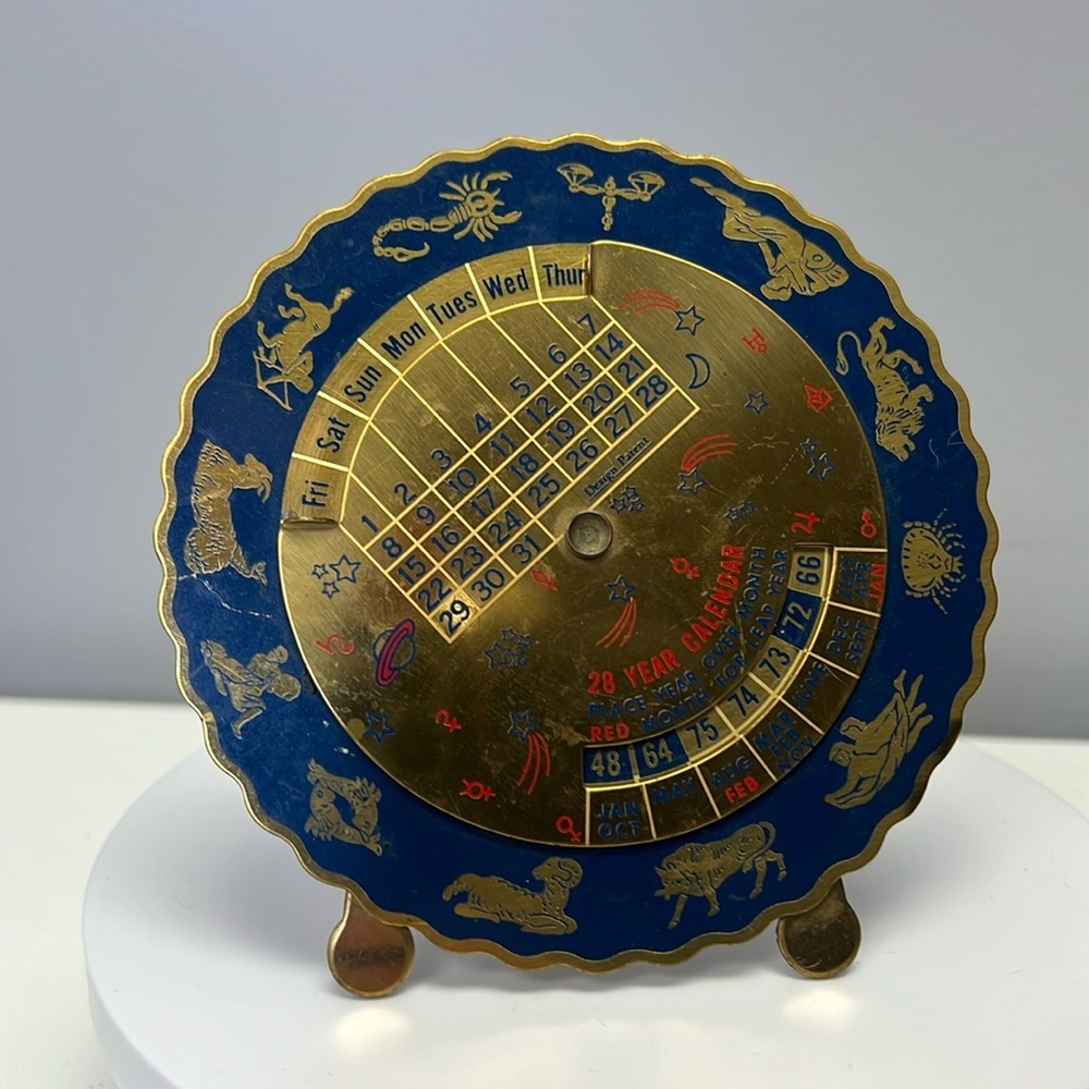 Zodiac perpetual calendar 1948-1975